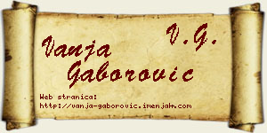 Vanja Gaborović vizit kartica